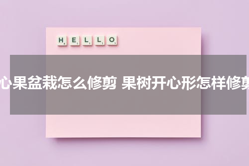 开心果盆栽怎么修剪 果树开心形怎样修剪