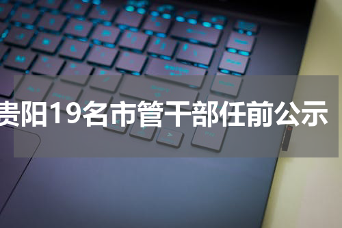 贵阳19名市管干部任前公示