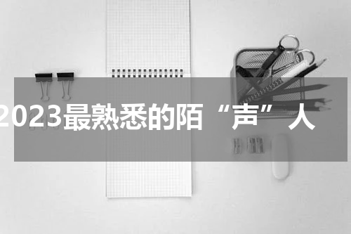 2023最熟悉的陌“声”人