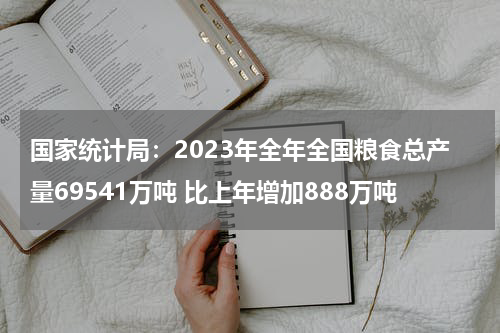 国家统计局：2023年全年全国粮食总产量69541万吨 比上年增加888万吨