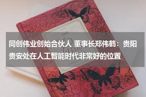 同创伟业创始合伙人 董事长郑伟鹤：贵阳贵安处在人工智能时代非常好的位置