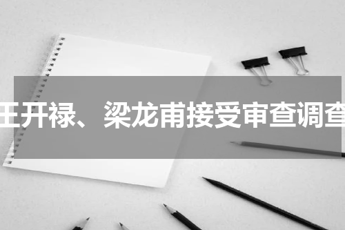 王开禄、梁龙甫接受审查调查