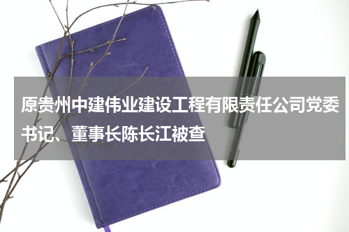 原贵州中建伟业建设工程有限责任公司党委书记、董事长陈长江被查