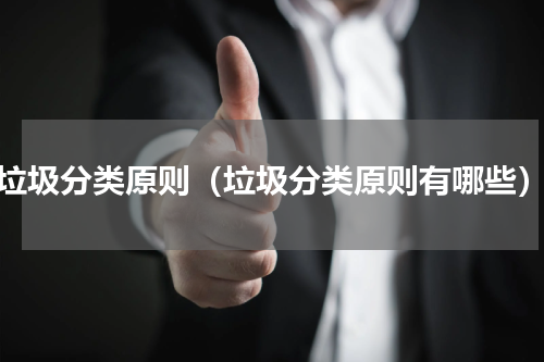 垃圾分类原则（垃圾分类原则有哪些）