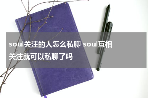 soul关注的人怎么私聊 soul互相关注就可以私聊了吗