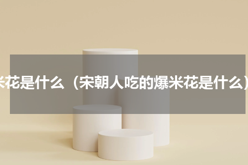 米花是什么（宋朝人吃的爆米花是什么）