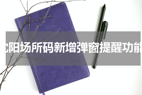 沈阳场所码新增弹窗提醒功能