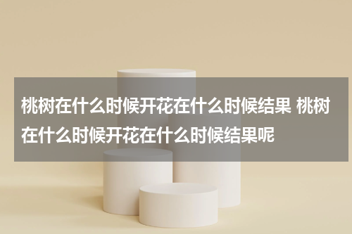 桃树在什么时候开花在什么时候结果 桃树在什么时候开花在什么时候结果呢
